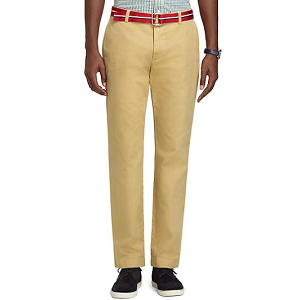 Milano Fit Garment-Dyed Chinos - Khaki